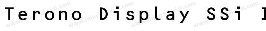 Terono Display SSi Italic字体转换